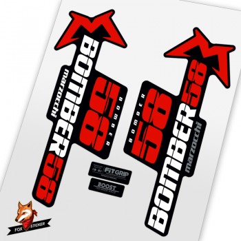 Mountain Bicycle Fork Decal Stickers for Marzocchi Bomber 58